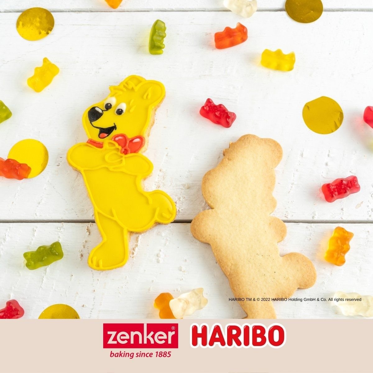 Lot de 2 emporte-pièces motif ourson HARIBO inox, ZENKER