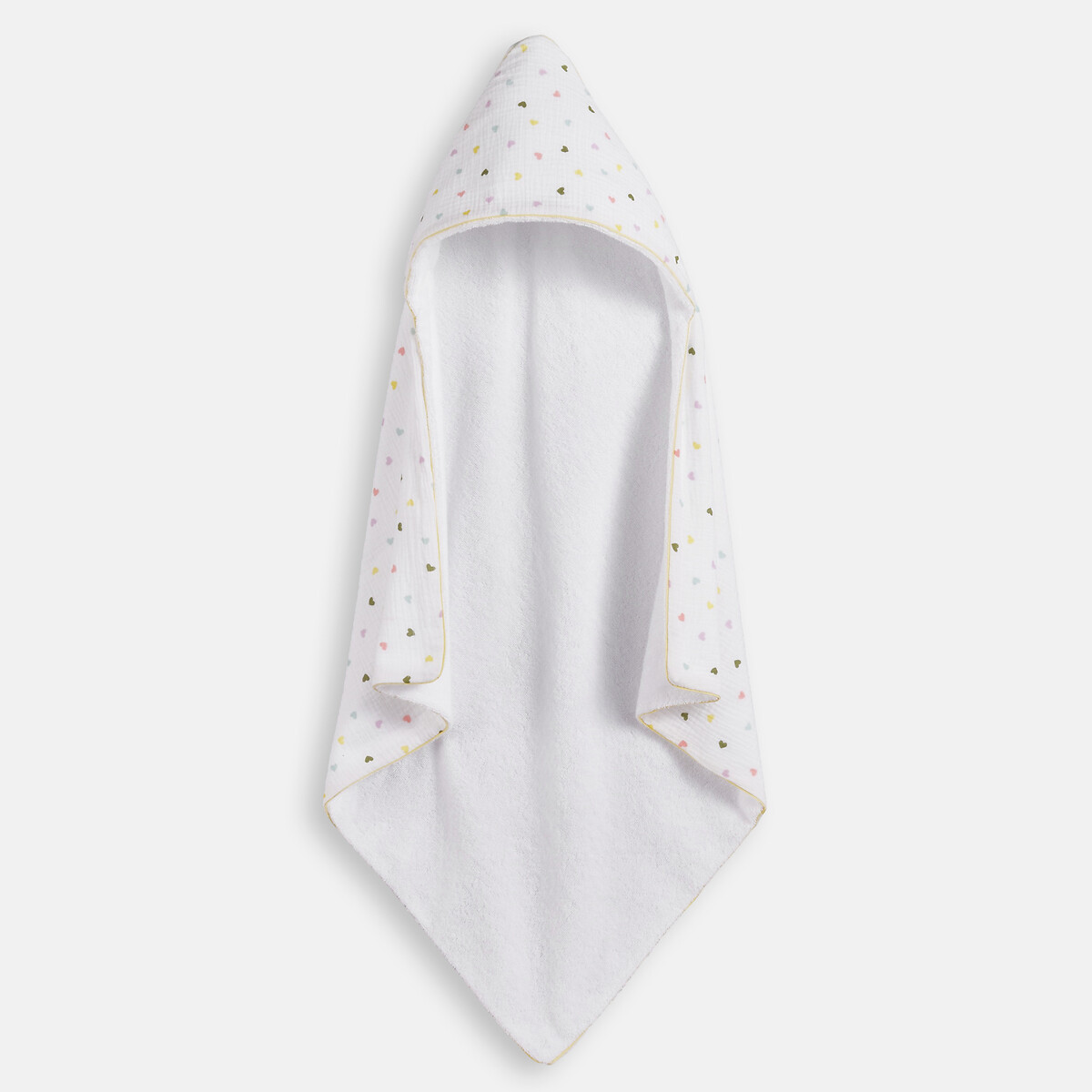 Capa de baño de gasa de algodón y tejido de rizo 380 g, SCACCO estampado corazones, LA REDOUTE INTERIEURS