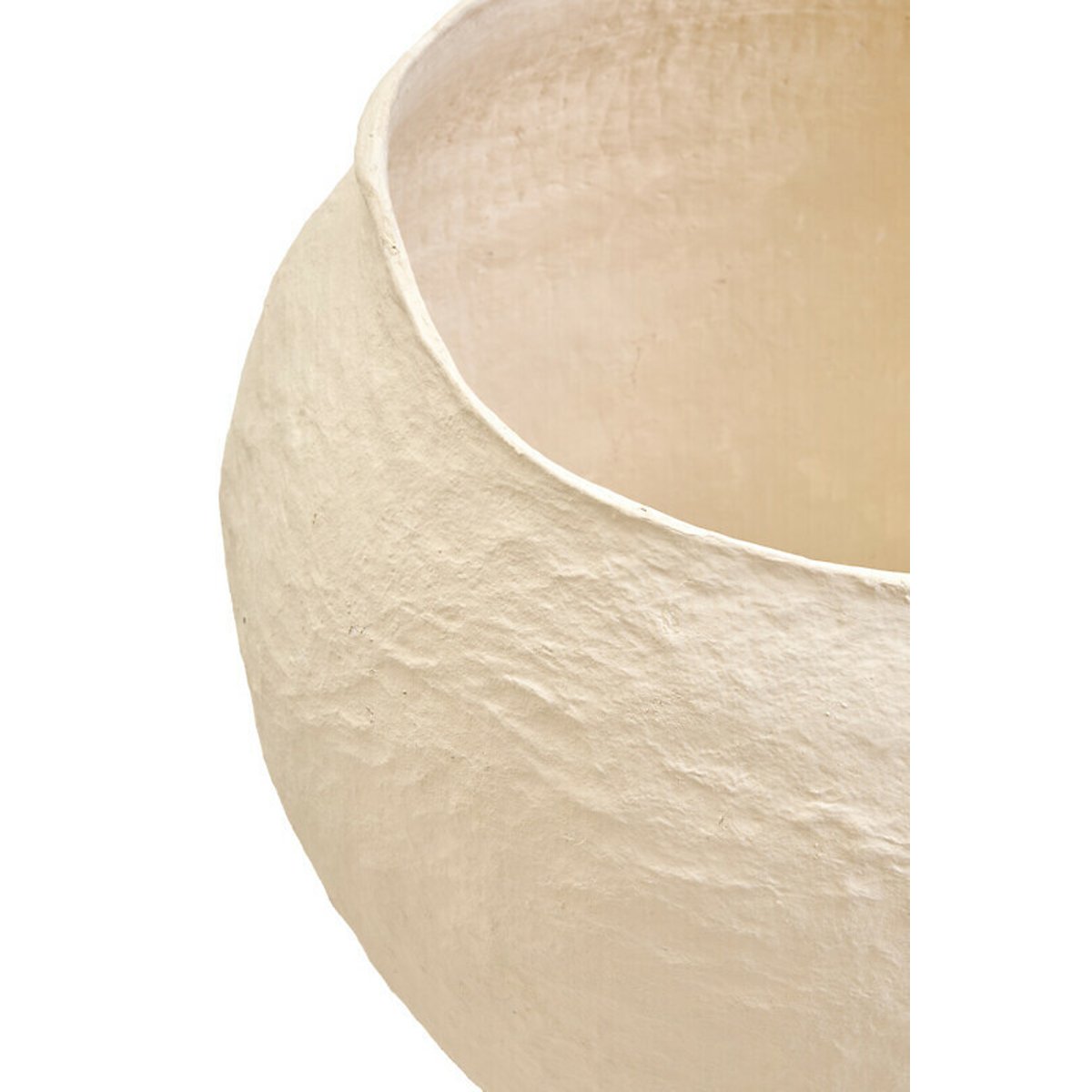 Large Cotton Mache Planter in Beige natural, FIFTY FIVE SOUTH