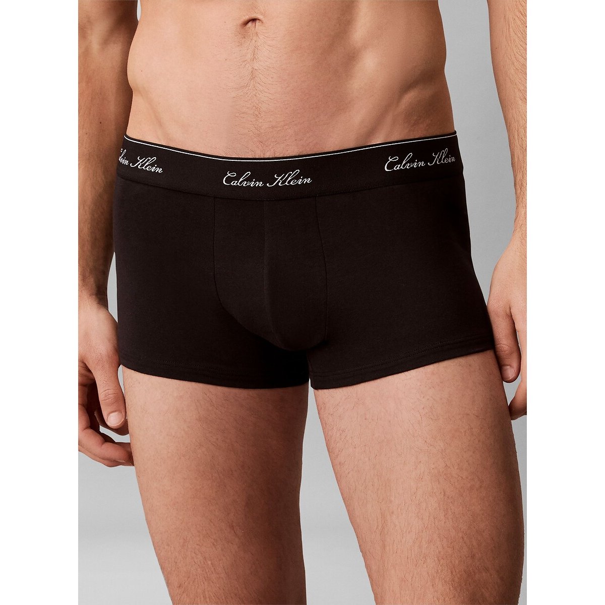 Lot de 3 caleçons, taille basse, Icon Cotton Stretch noir + noir + noir, CALVIN KLEIN UNDERWEAR
