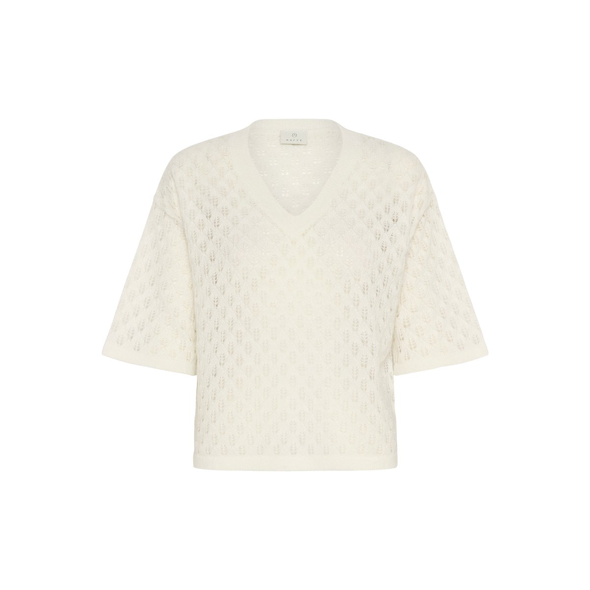 Pullover tricoté blanc, KAFFE