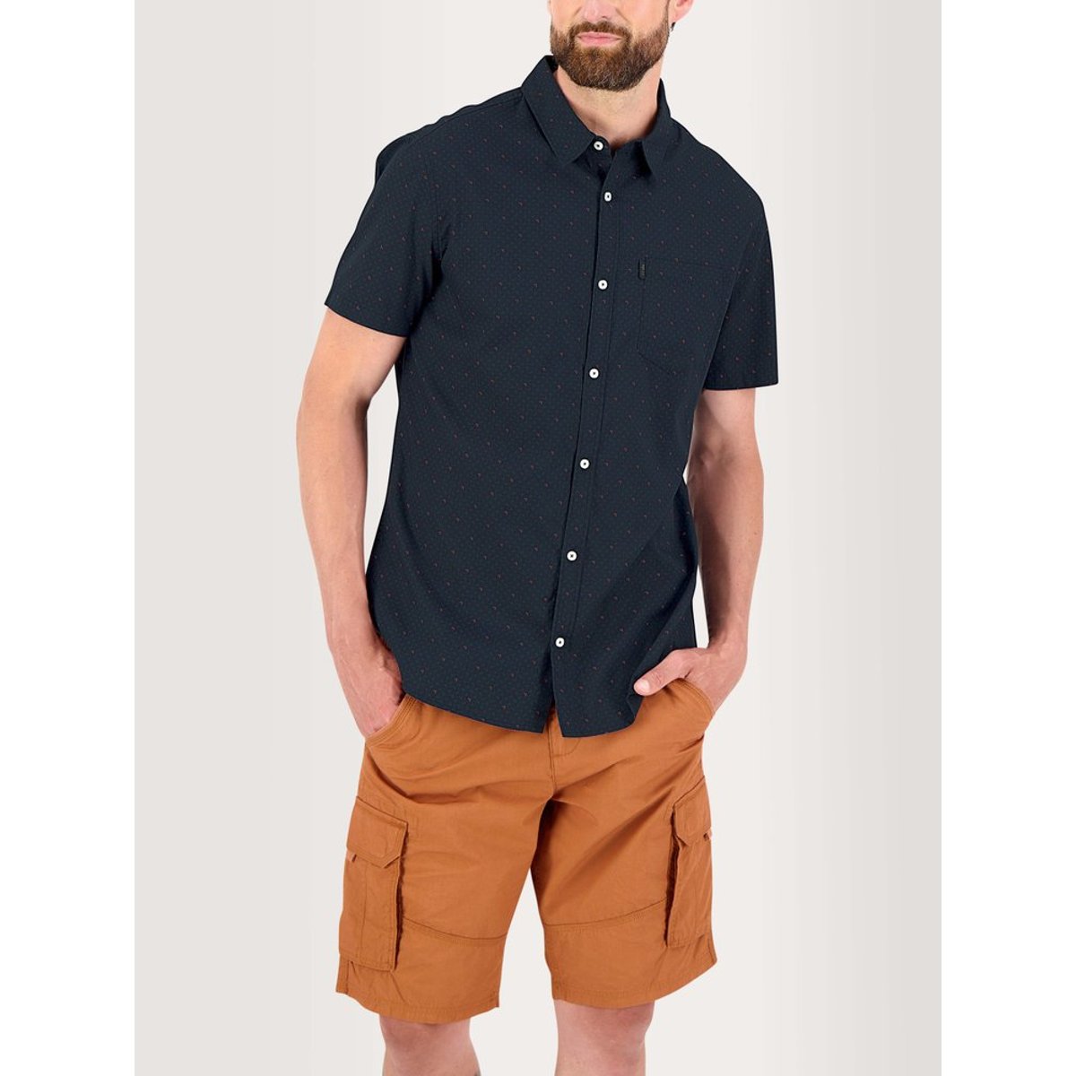Chemise manches courtes LOUIECHA14612 navy, TBS