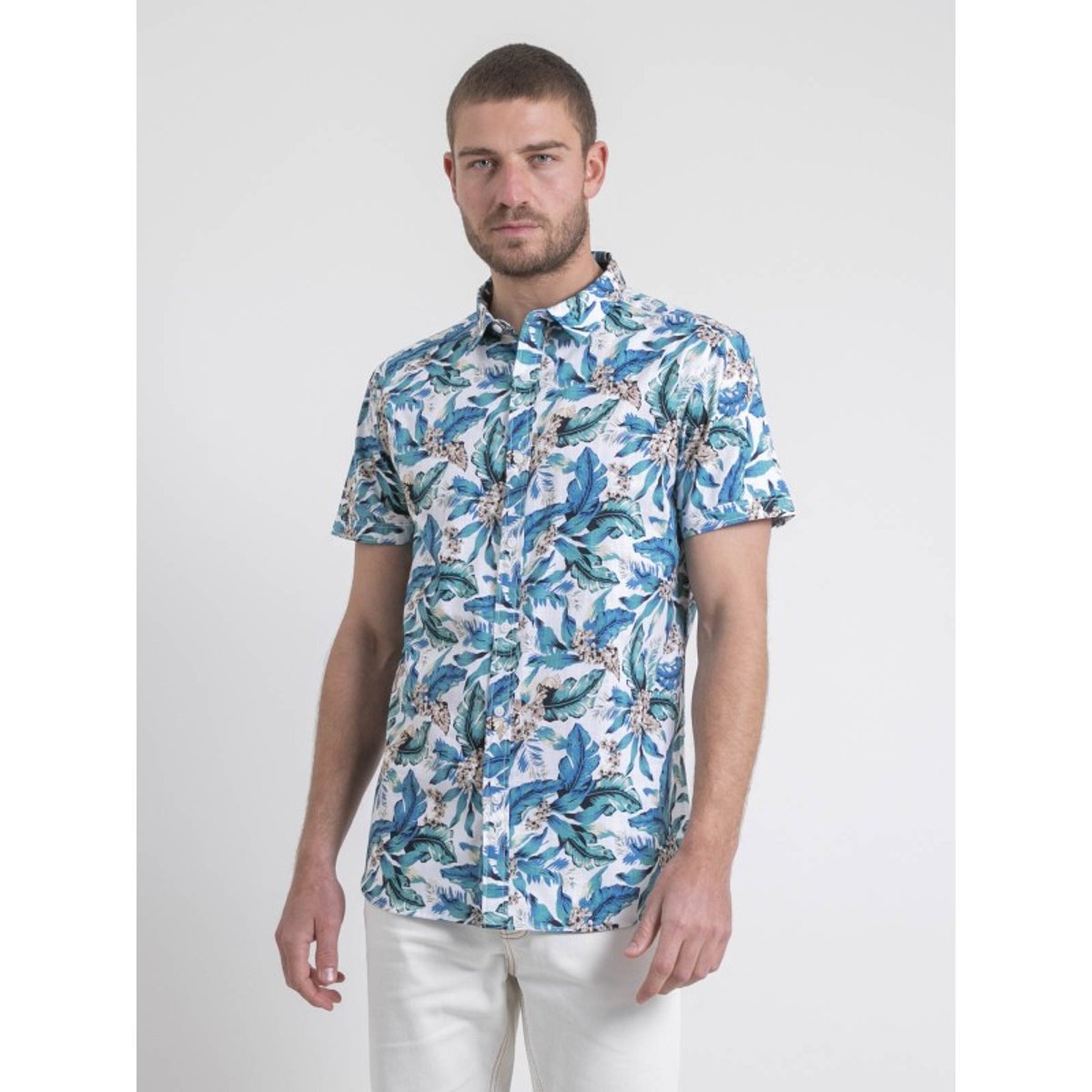 Chemise Manches Courtes Pur Coton Diridic blanc, RITCHIE