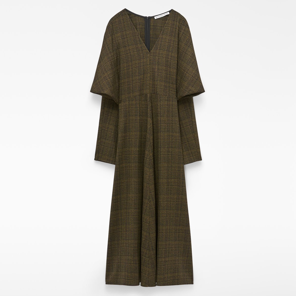 Robe japonaise à manches à carreaux vert à carreaux, ADOLFO DOMINGUEZ