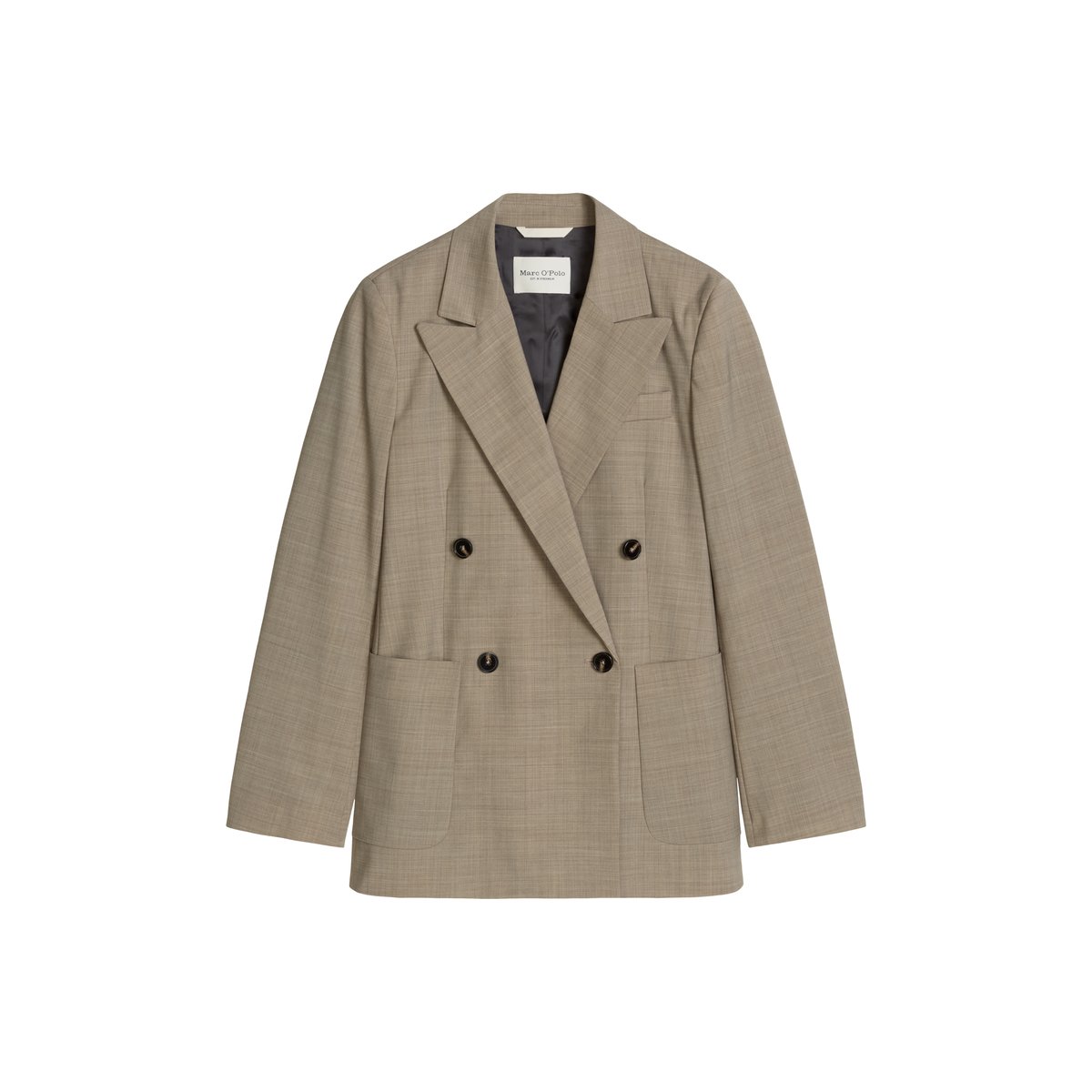 Blazer à double boutonnage, coupe classique en laine stretch de grande qualité beige, MARC O'POLO