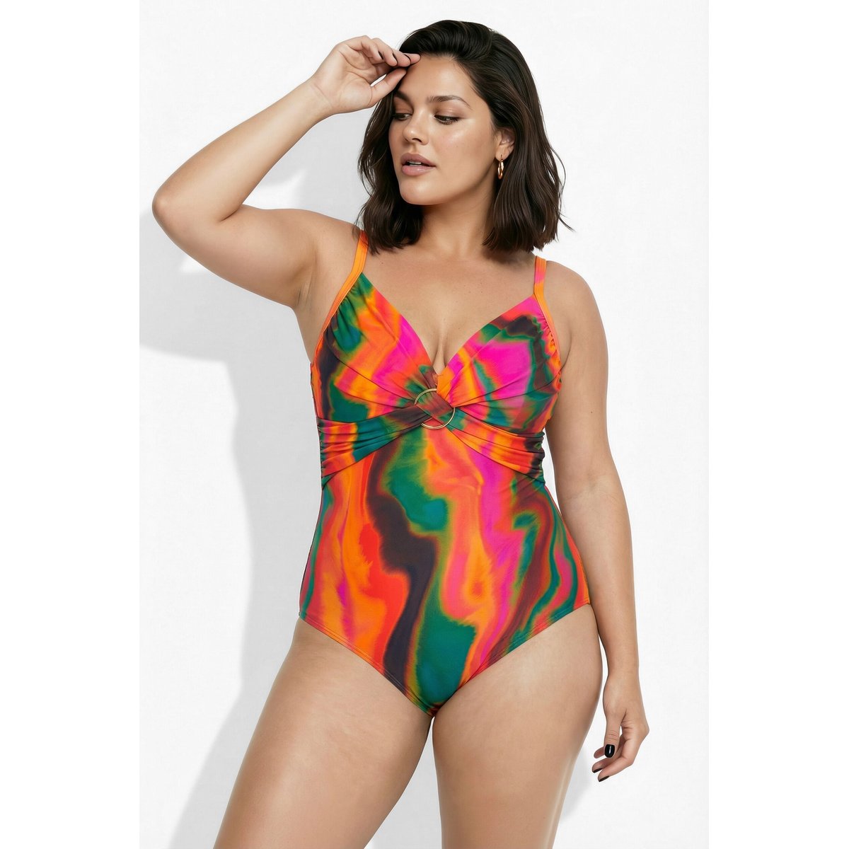 Maillot de bain sans bonnets souples rose vif magenta, ULLA POPKEN