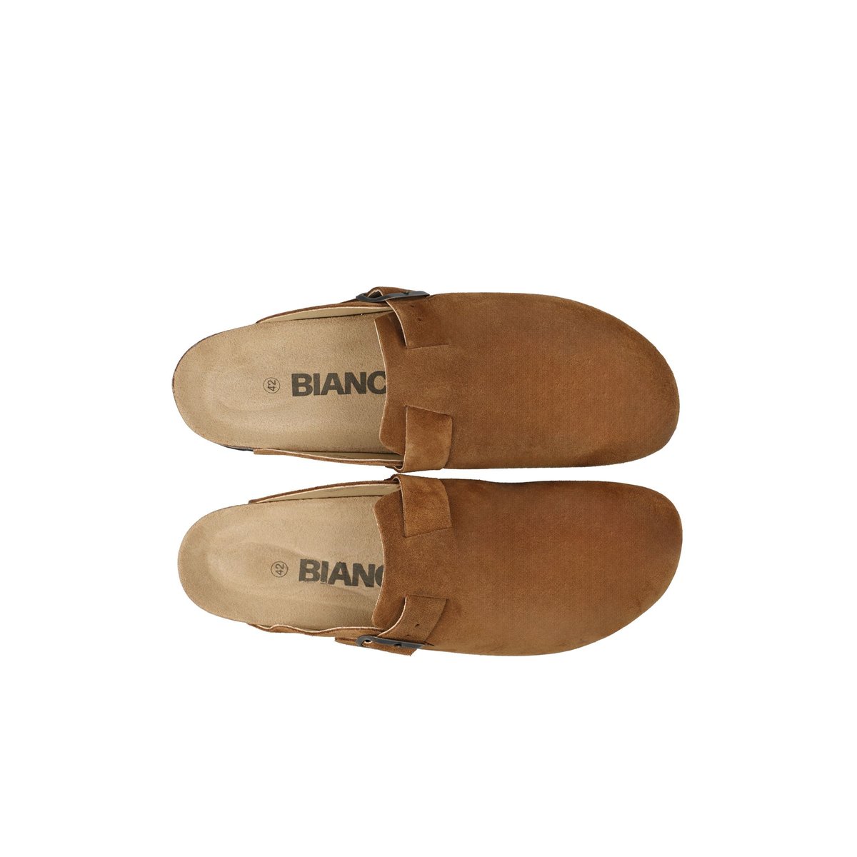 Mules Plates tan, BIANCO