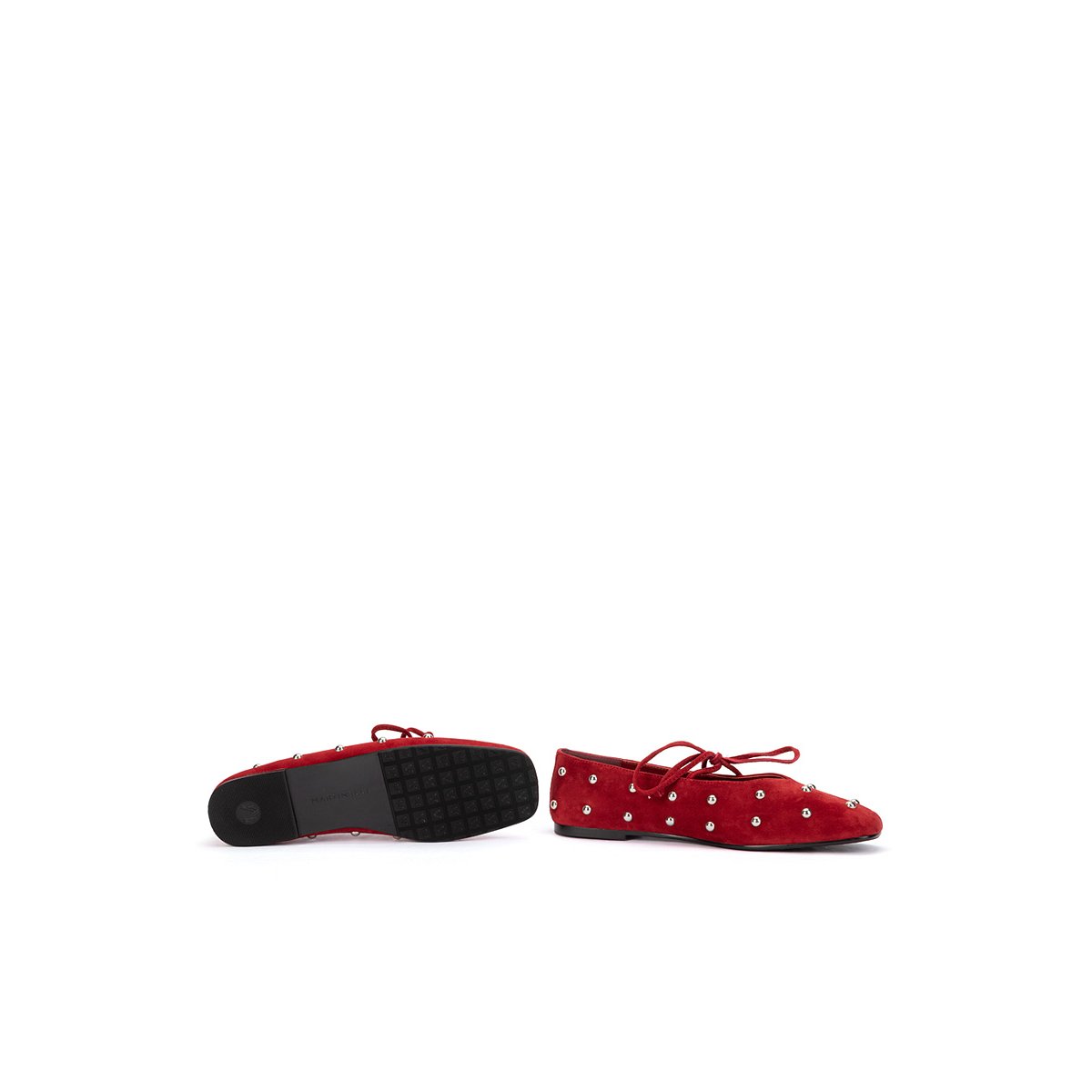 Ballerines cuir Grenelle red, MARTINELLI