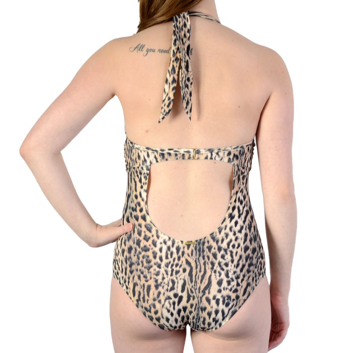 Maillot de Bain 1 Pièce Wabaso Star Leopard marron, VALEGE