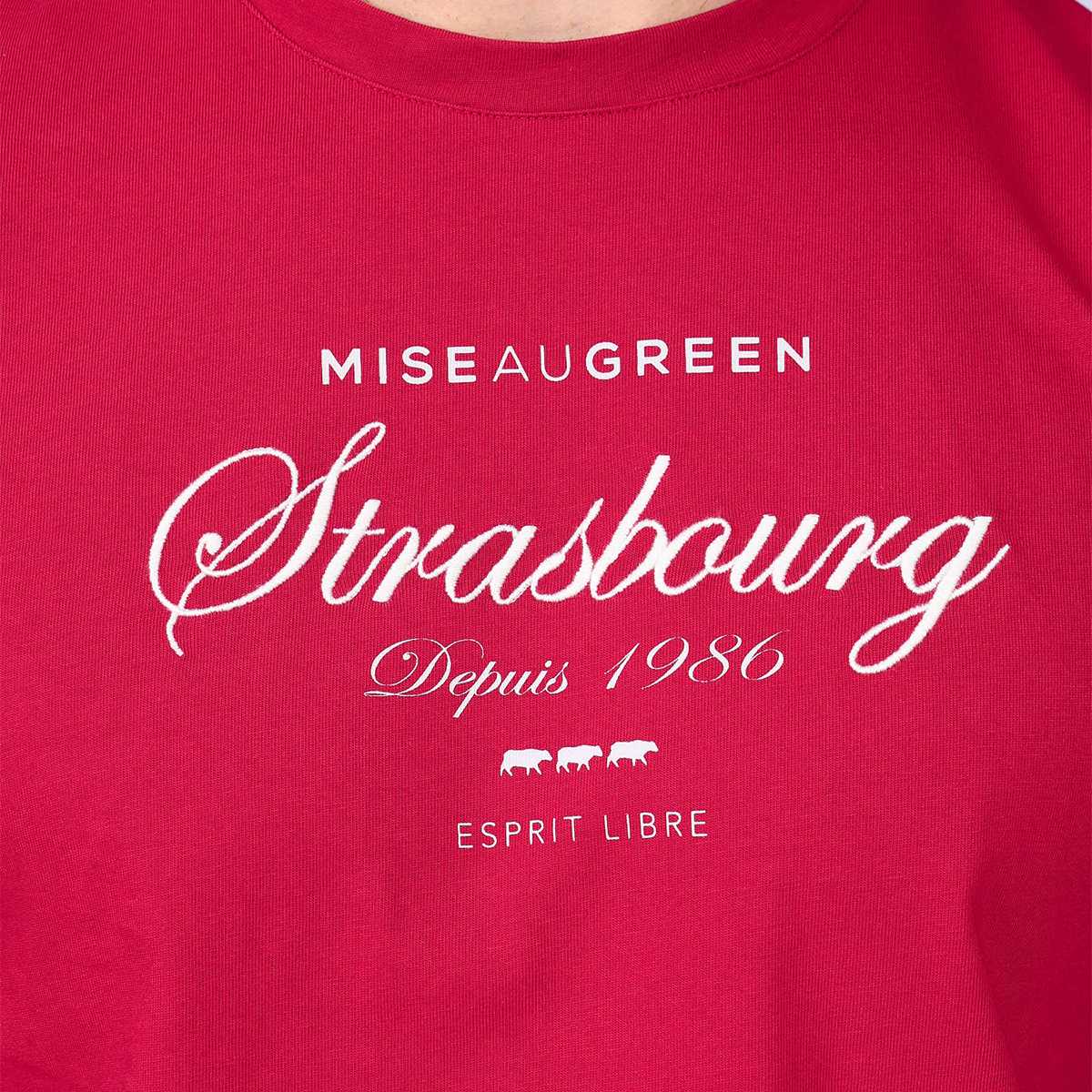 T-shirt imprimé Strasbourg rouge, MISE AU GREEN