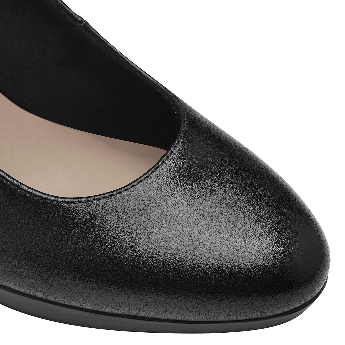 Escarpins en cuir noir, TAMARIS