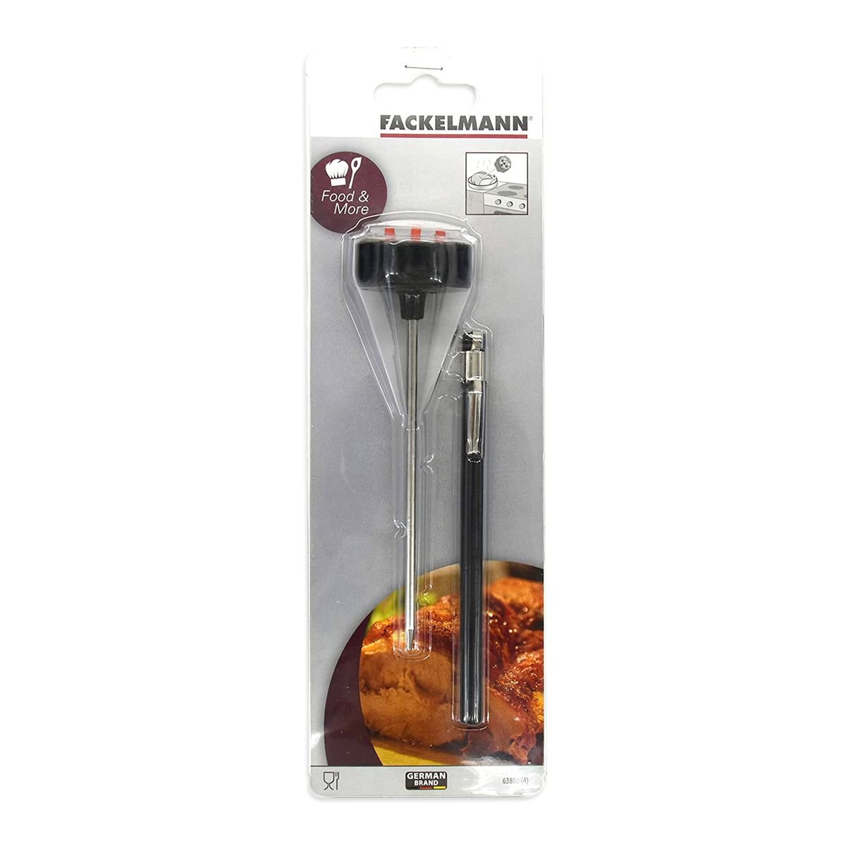 Set de 2 thermomètres de cuisine numérique TECNO noir|inox|rouge, FACKELMANN