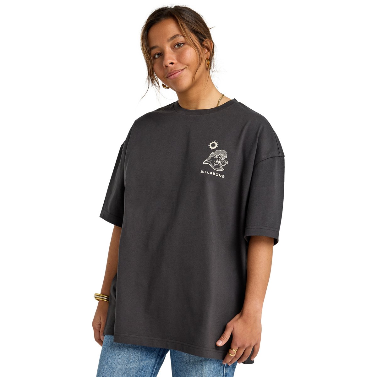 T shirt manches courtes THE GREAT WAVES noir black, BILLABONG