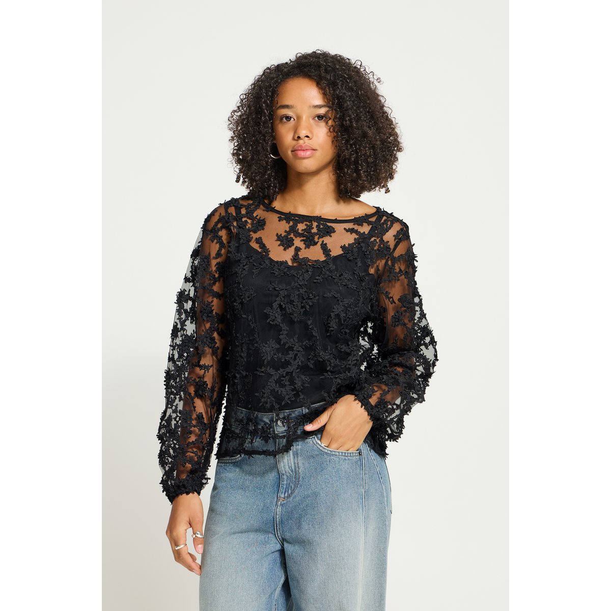 Blouse à manches longues noir black, ICHI