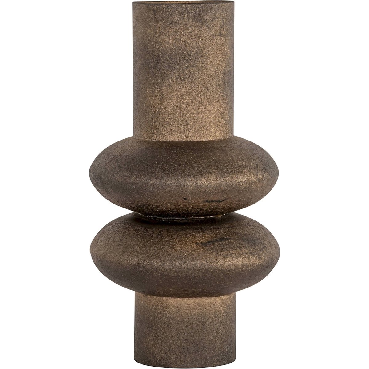 Vase décoratif en fer forme organique doré patiné effet bronze, RECOLLECTION