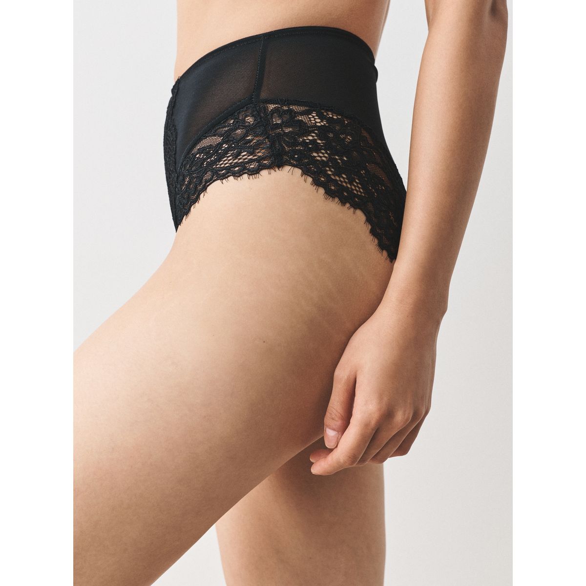 Culotte gainante effet ventre plat, lot de 2 noir/chair, NEXT