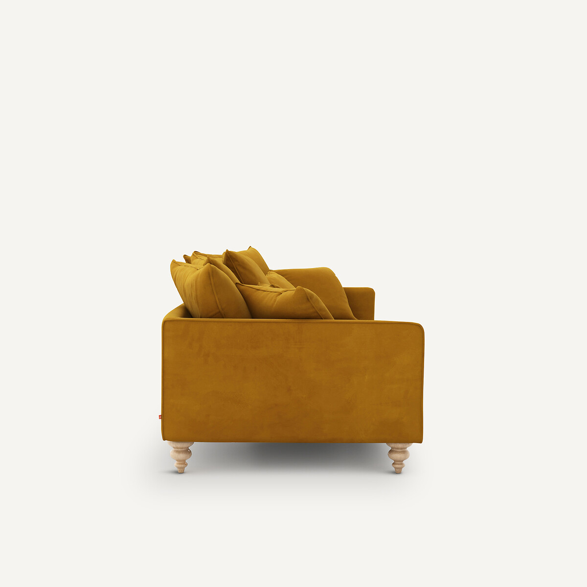 Canapé 3, 4 ou 5 places, en velours, Lazare moutarde, AM.PM