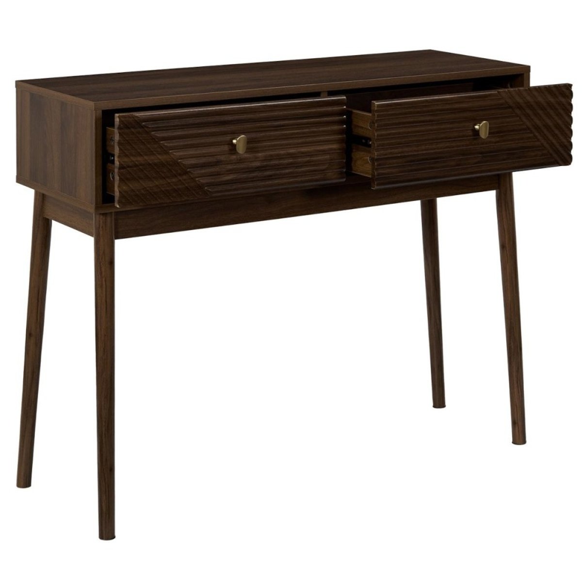 Console 2 Tiroirs Marron Foncé marron, DECORATIE
