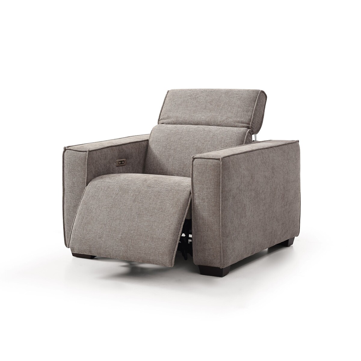 Emilio Soft Weave Chenille Recliner Chair ash grey, SO'HOME