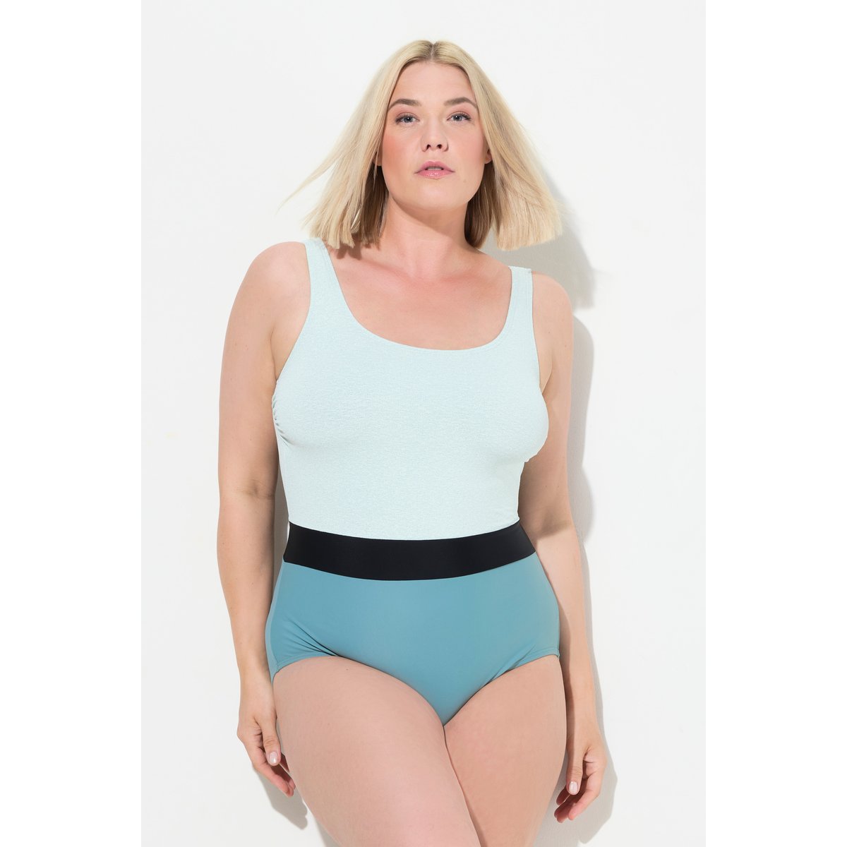 Maillot de bain sans bonnets souples vert glacier, ULLA POPKEN