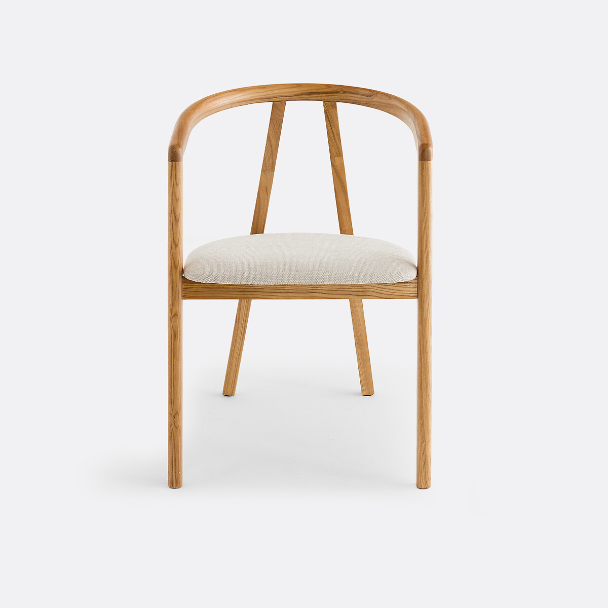 Sillón de mesa de fresno macizo Karlai roble/beige, LA REDOUTE INTERIEURS