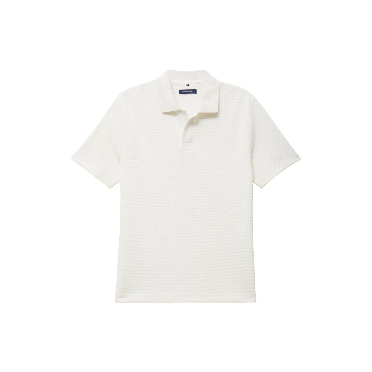 Polo manches courtes col cubain ecru, BONOBO
