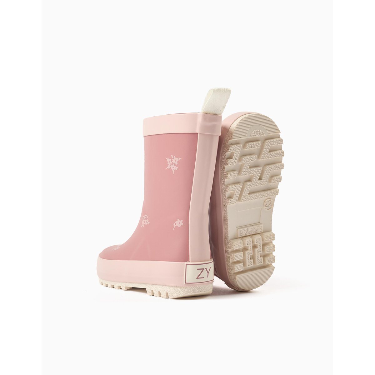 Bottes de pluie avec imprimé fleuri rose, ZIPPY