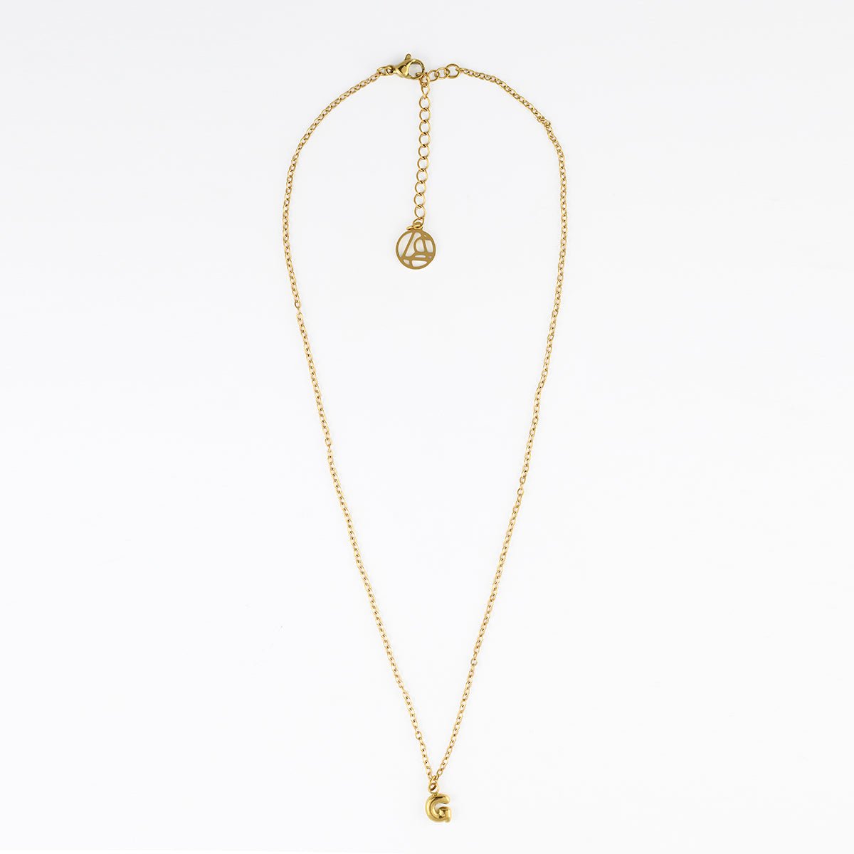 Collier à pendentif lettre G acier inoxydable doré, BALABOOSTE