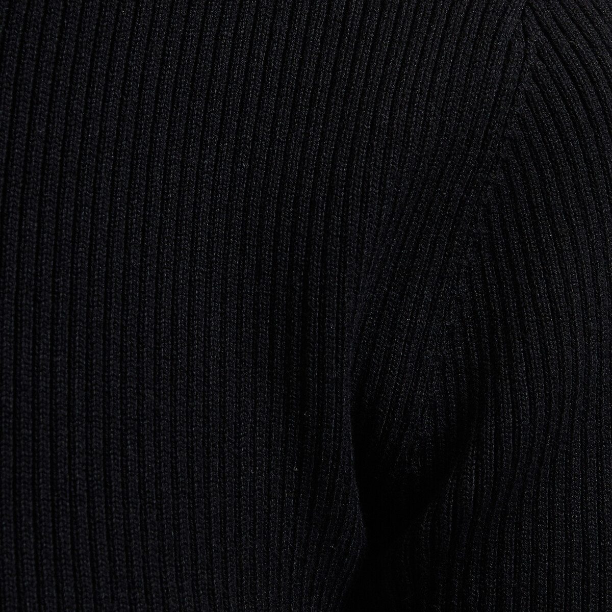 Pull col rond en fine maille noir, LA REDOUTE COLLECTIONS
