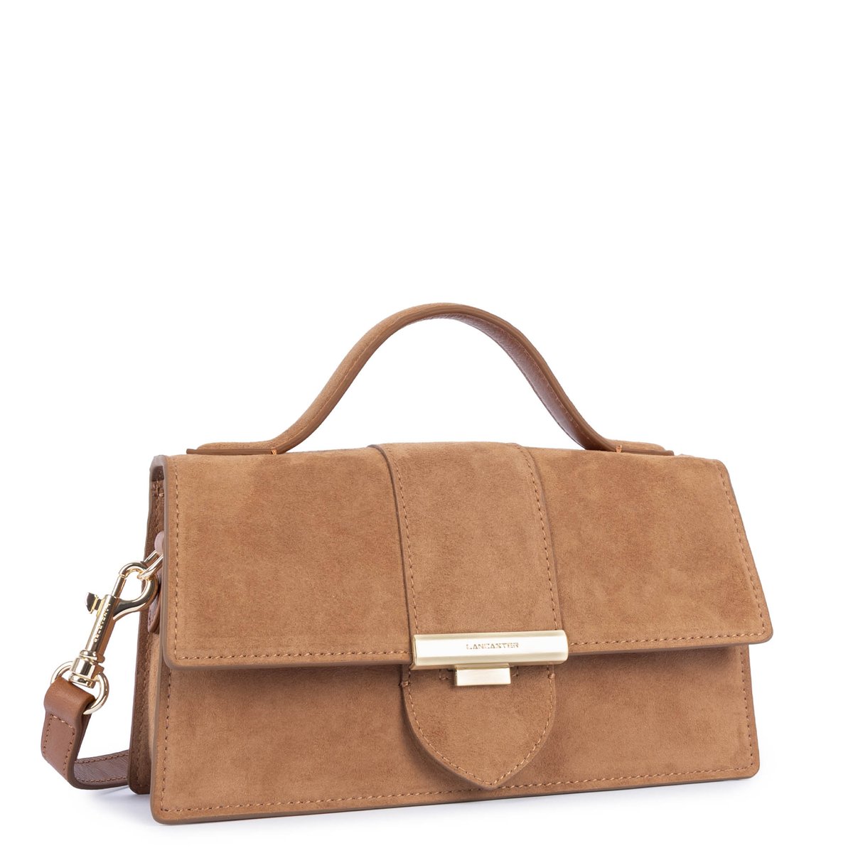 Sac à main SUÈDE ILY camel, LANCASTER