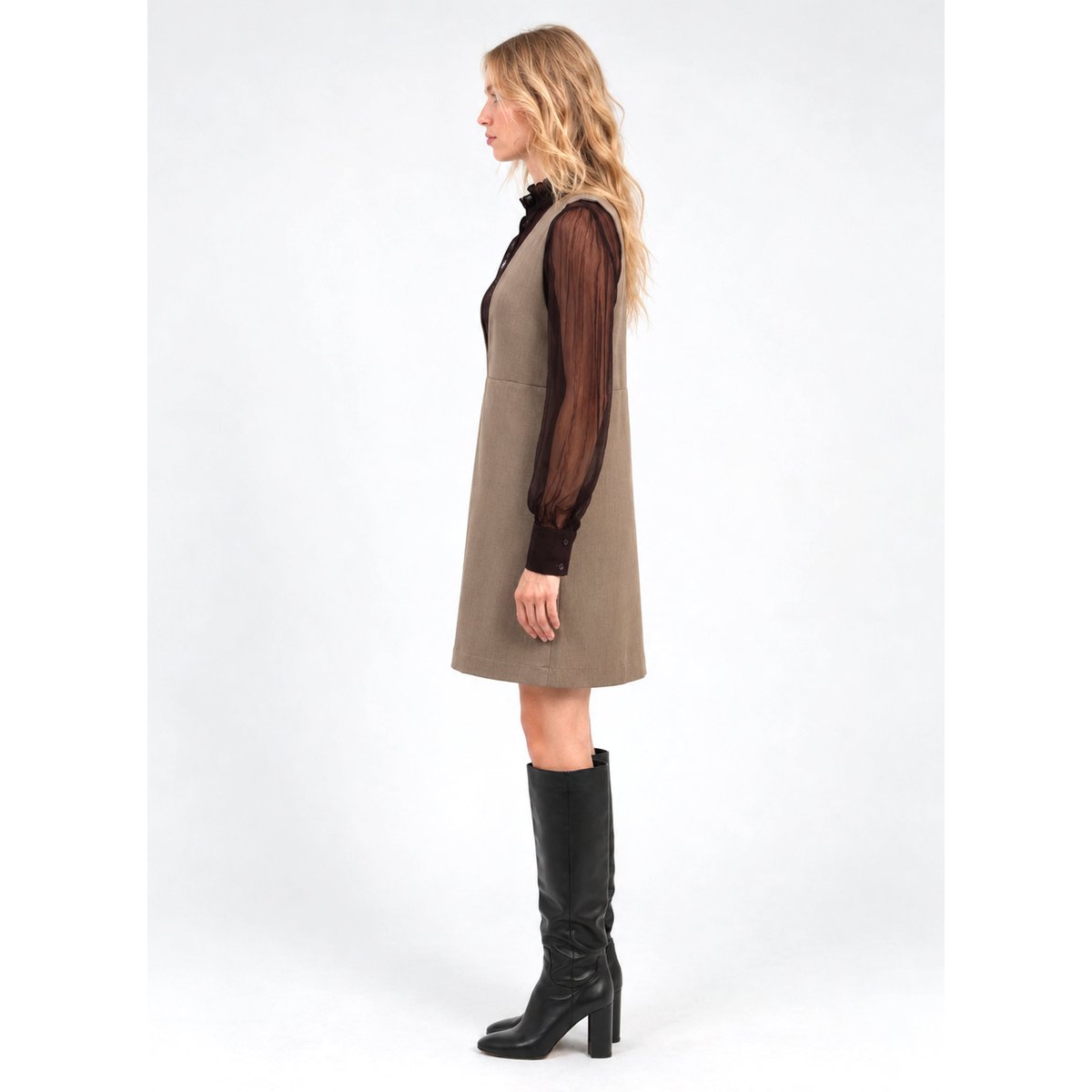 Robe Courte MADINA taupe, AN'GE