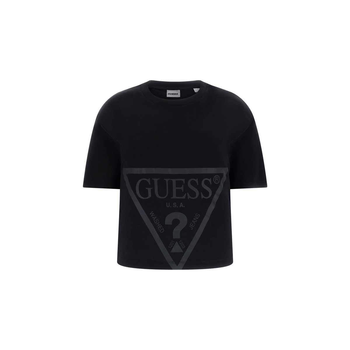 T-Shirt Logo Frontal noir, GUESS
