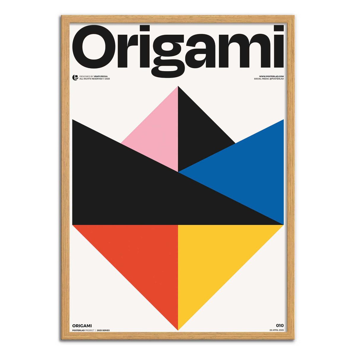 Affiche d'art - Origami - Posterlad couleur unique, WALL EDITIONS