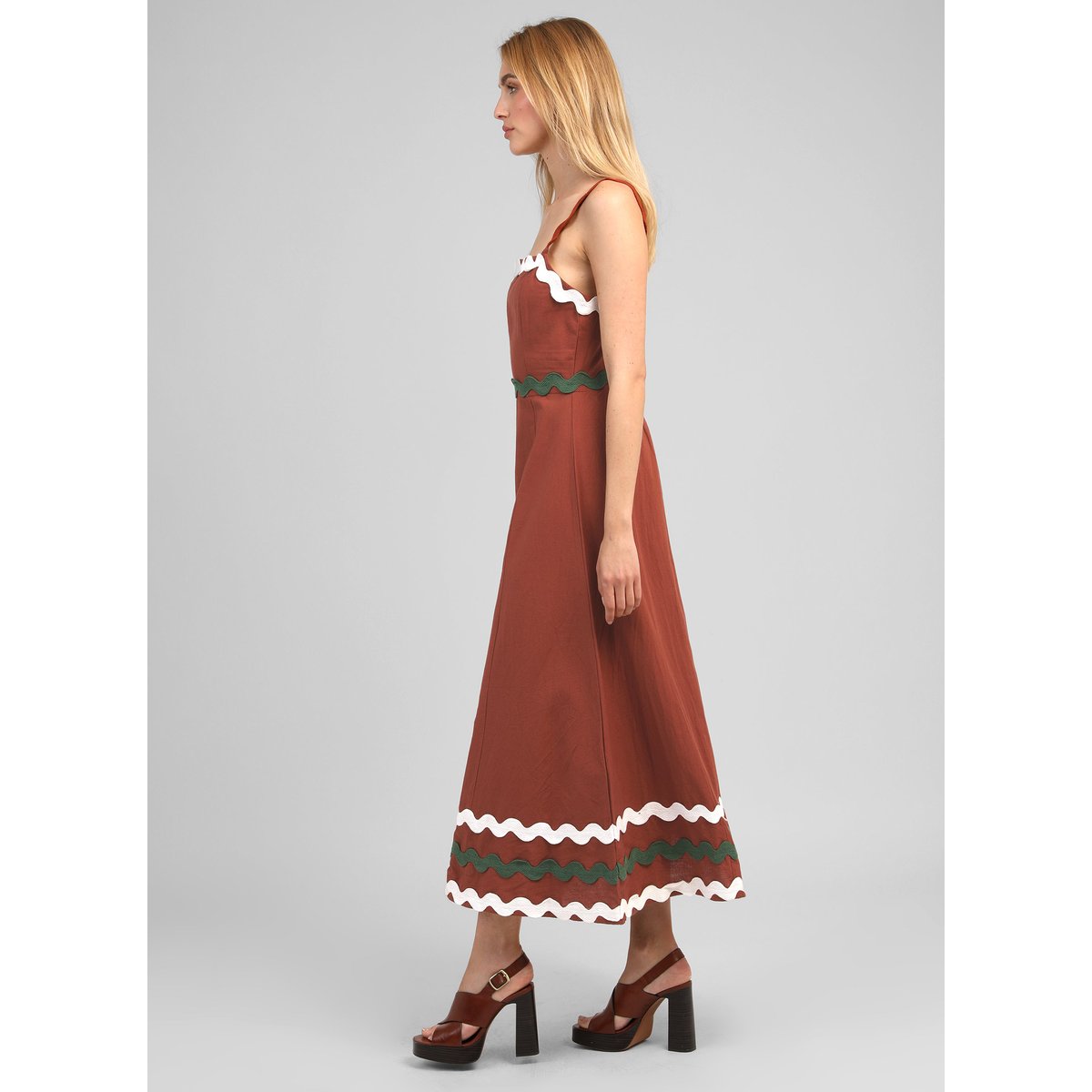 Robe Longue OVALENTIN marron, AN'GE