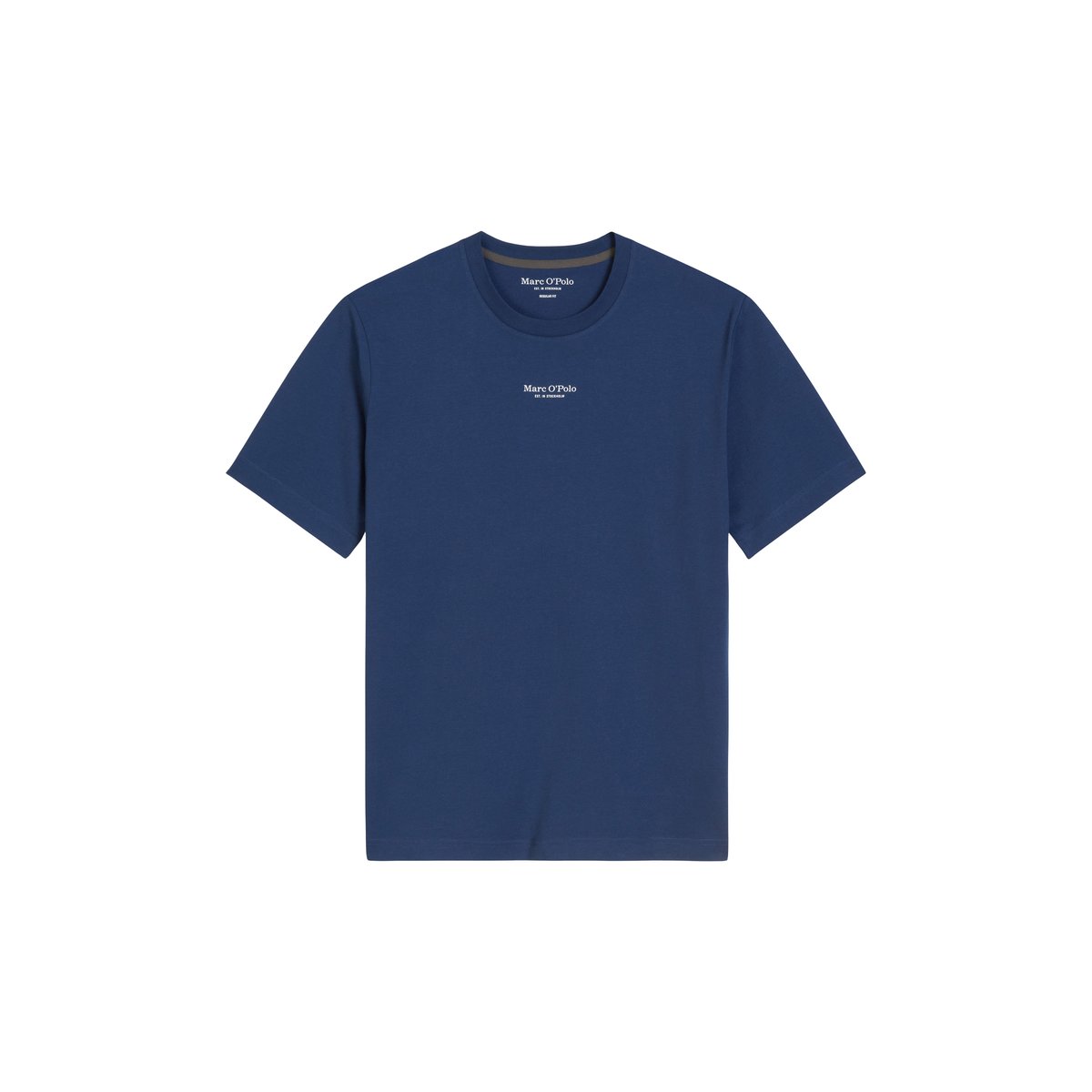 T-shirt regular en pur coton bio bleu moyen, MARC O'POLO
