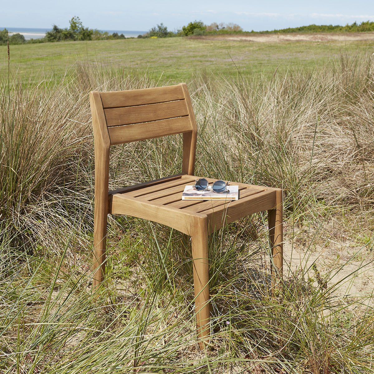 Chaise de jardin en teck recyclé massif  HORTENSE naturel, BERAH GETAH