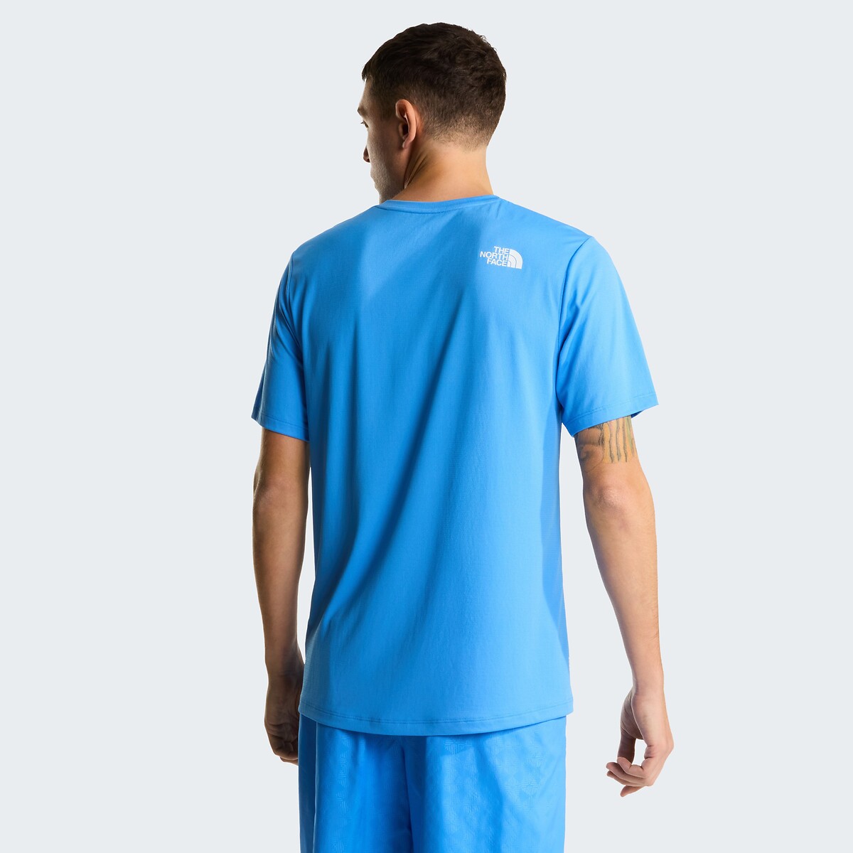 T-shirt in polyester met korte mouwen, Training blauw, THE NORTH FACE