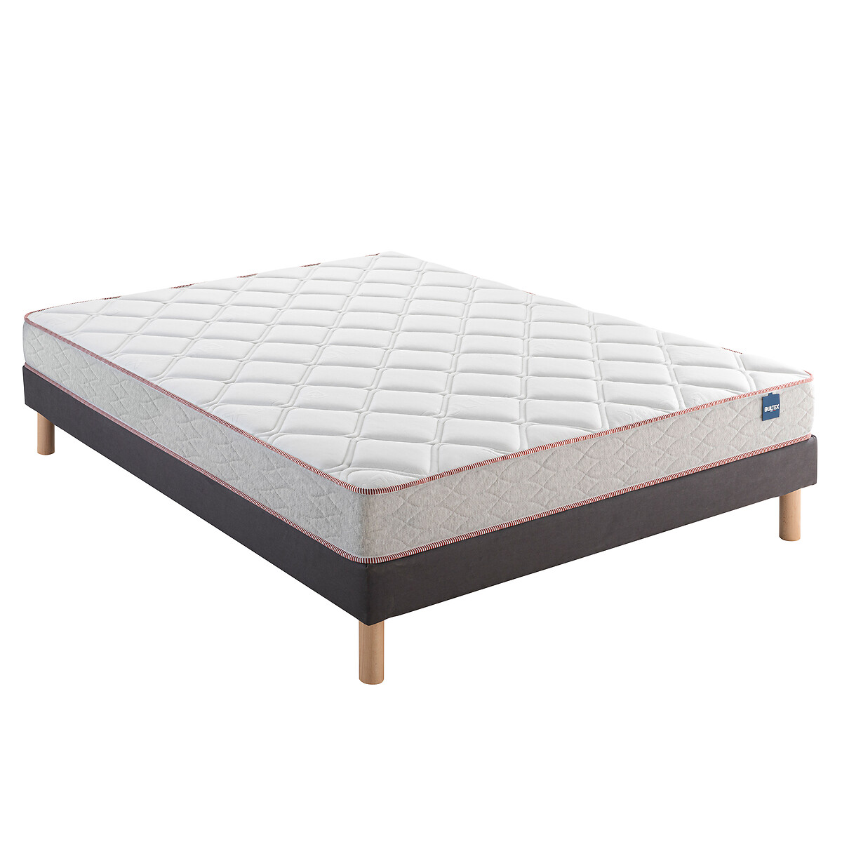 Materasso schiuma Bultex primo 19 cm, Victorieux bianco/grigio chiné, BULTEX