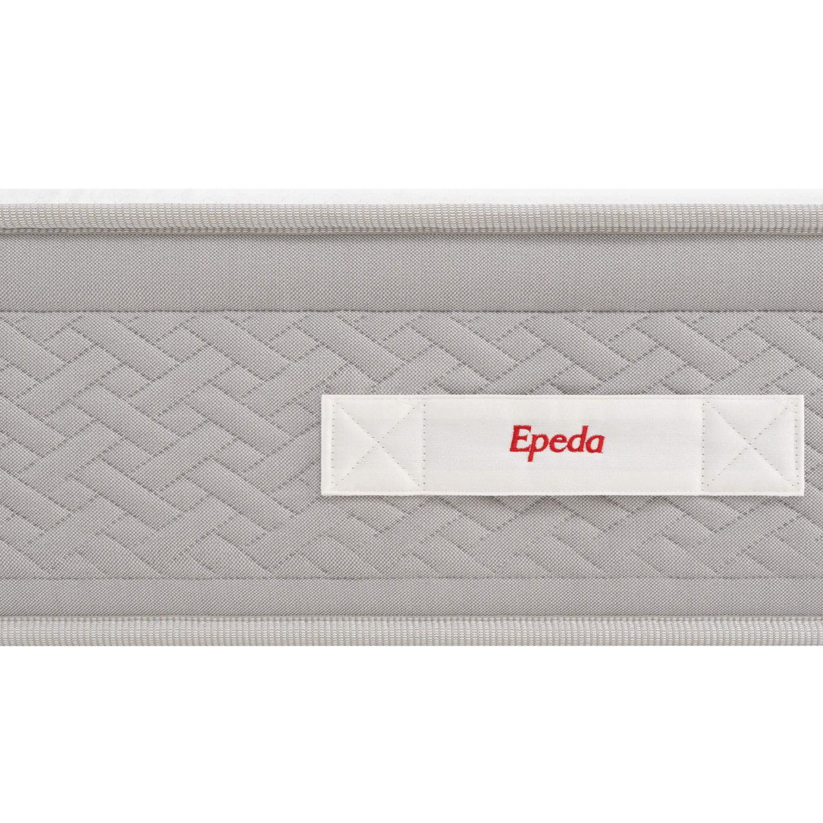 Ensemble literie matelas ressorts L’ÉCHAPPÉE, sommier Escale Ferme et pieds blanc, EPEDA