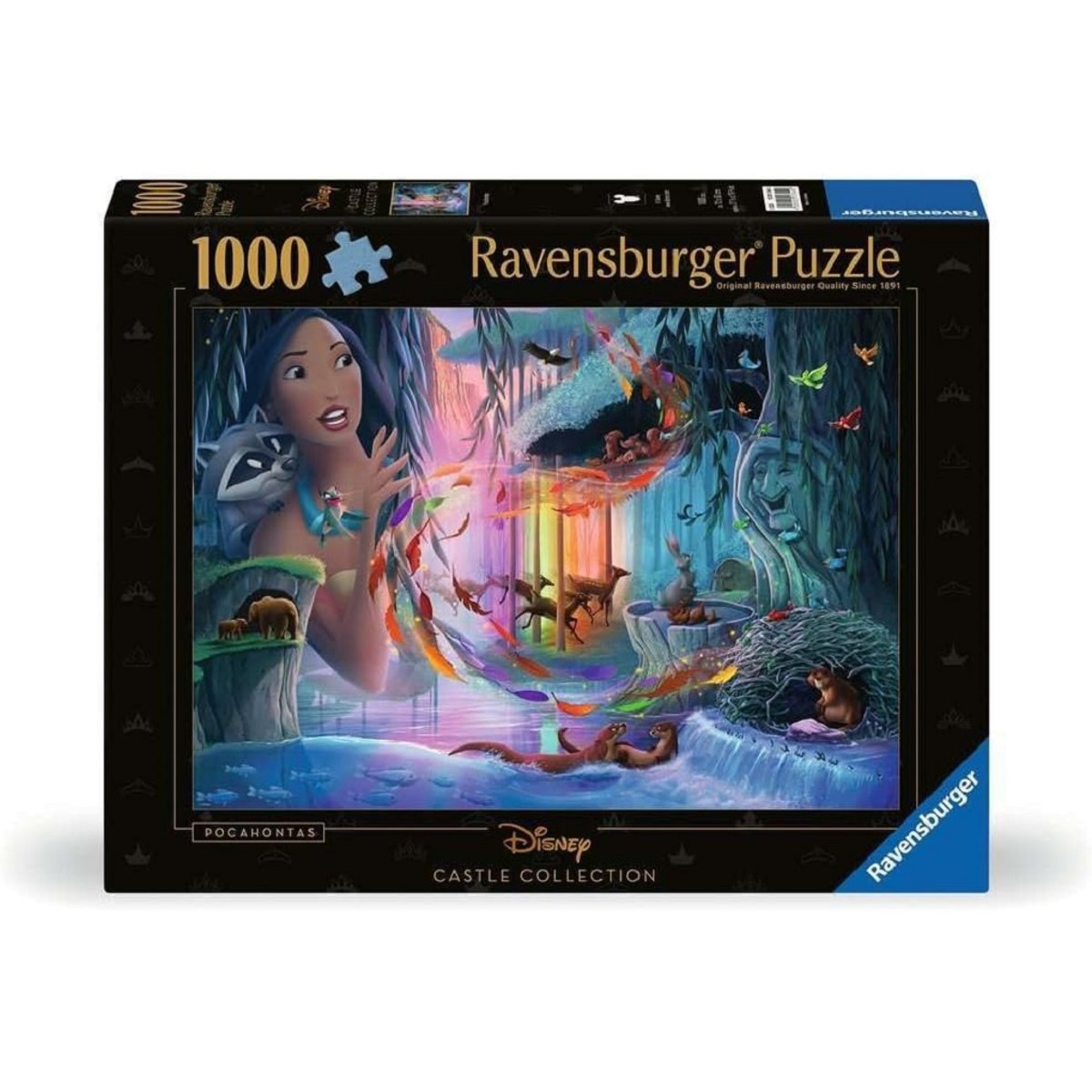 Puzzle Pocahontas Châteaux Disney 1000 pcs noir, RAVENSBURGER