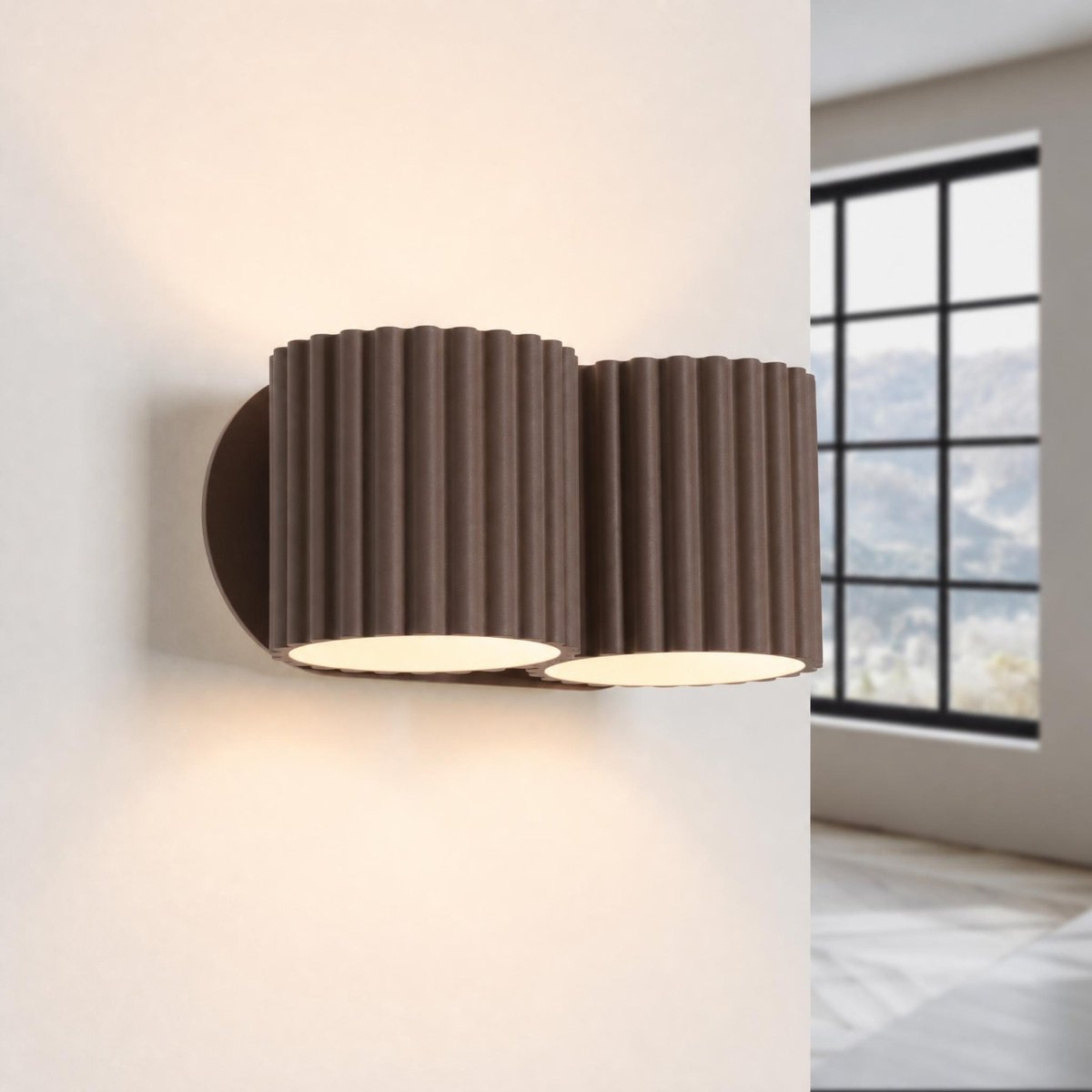 Applique murale Aluminium Brun G9 2 Aura brun, EDEN