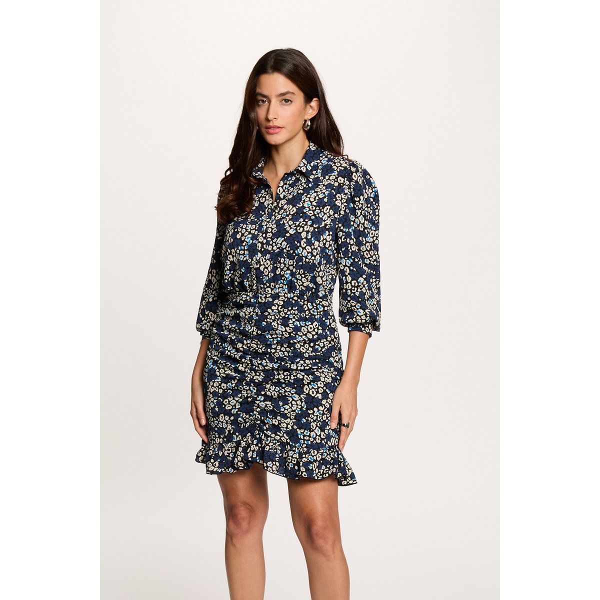 Robe courte fluide multicolore, MORGAN