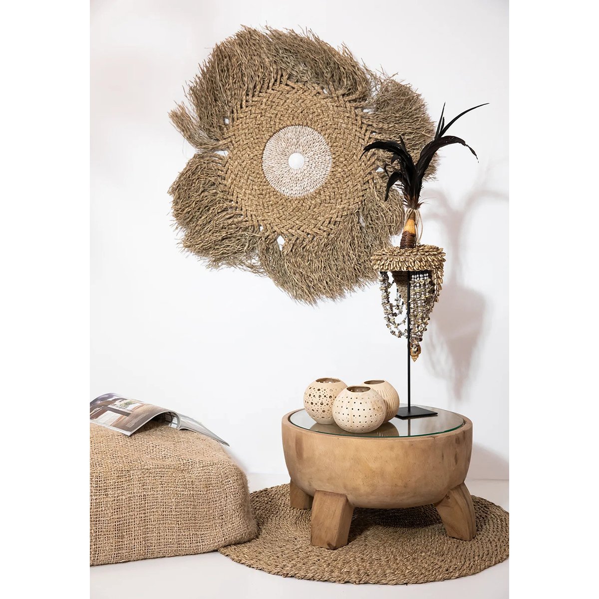 Tapis en herbe de mer MEKONG beige, BAZAR BIZAR