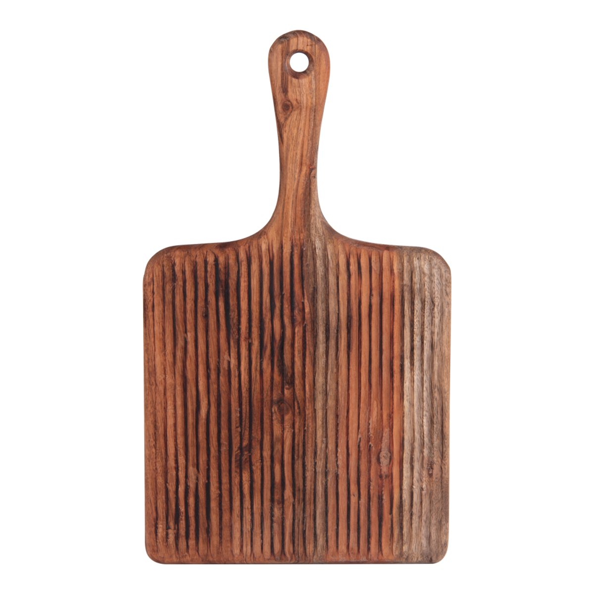 Planche à découper manche strié 44x25 cm Wild marron, TABLE PASSION