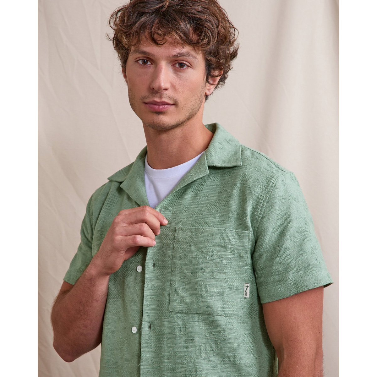 Chemise PAIOLIVE vert clair, FAGUO