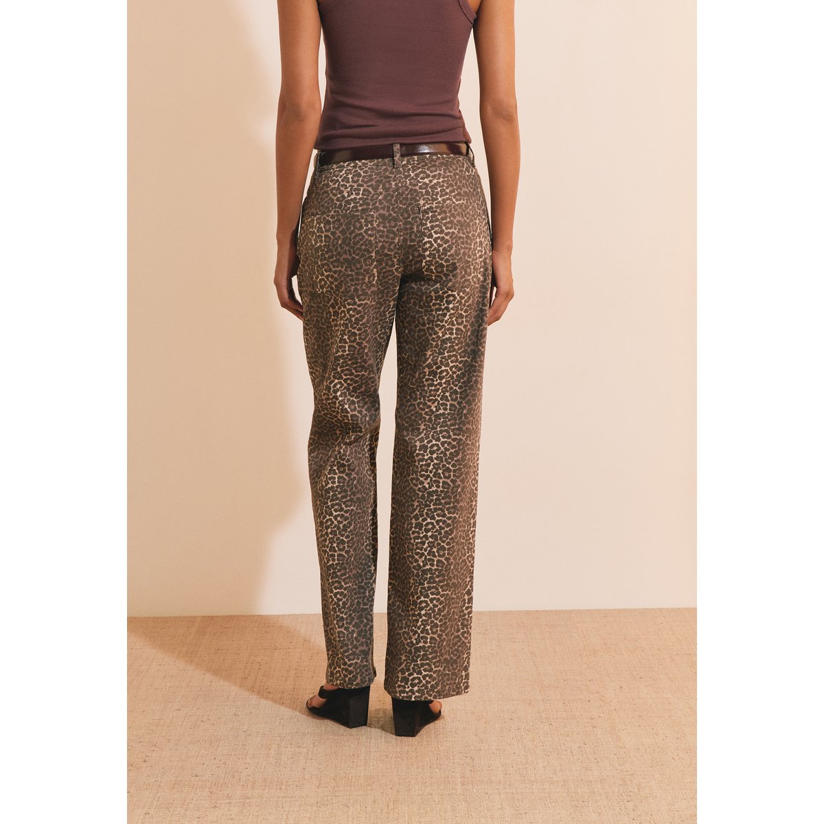 Pantalon à motif léopard A MIA IMP imp fd marron, ETAM