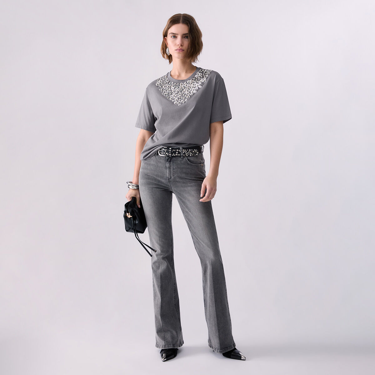Jean bootcut denim gris, LIU JO