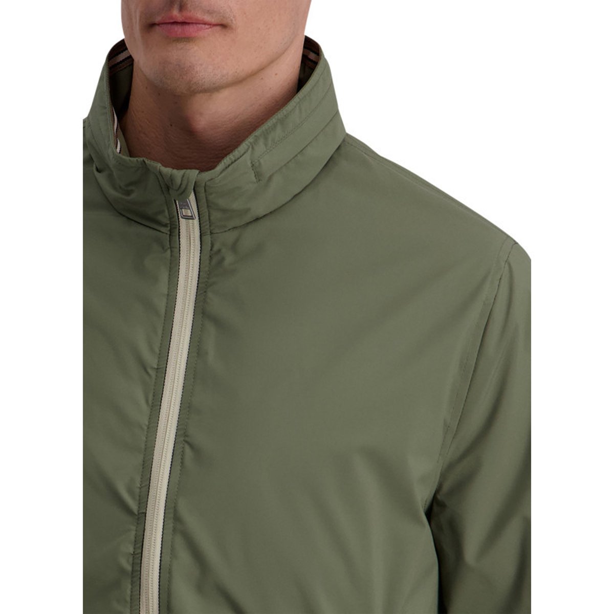 Blouson kaki uni avec une coupe droite et une fermeture zippée vert, CARDIN SPORTSWEAR