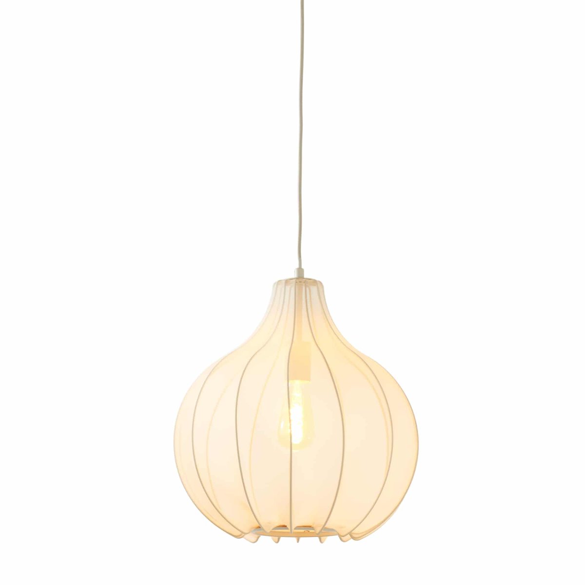 Lampe Suspendue Textiles ELATI sable, LIGHT & LIVING 