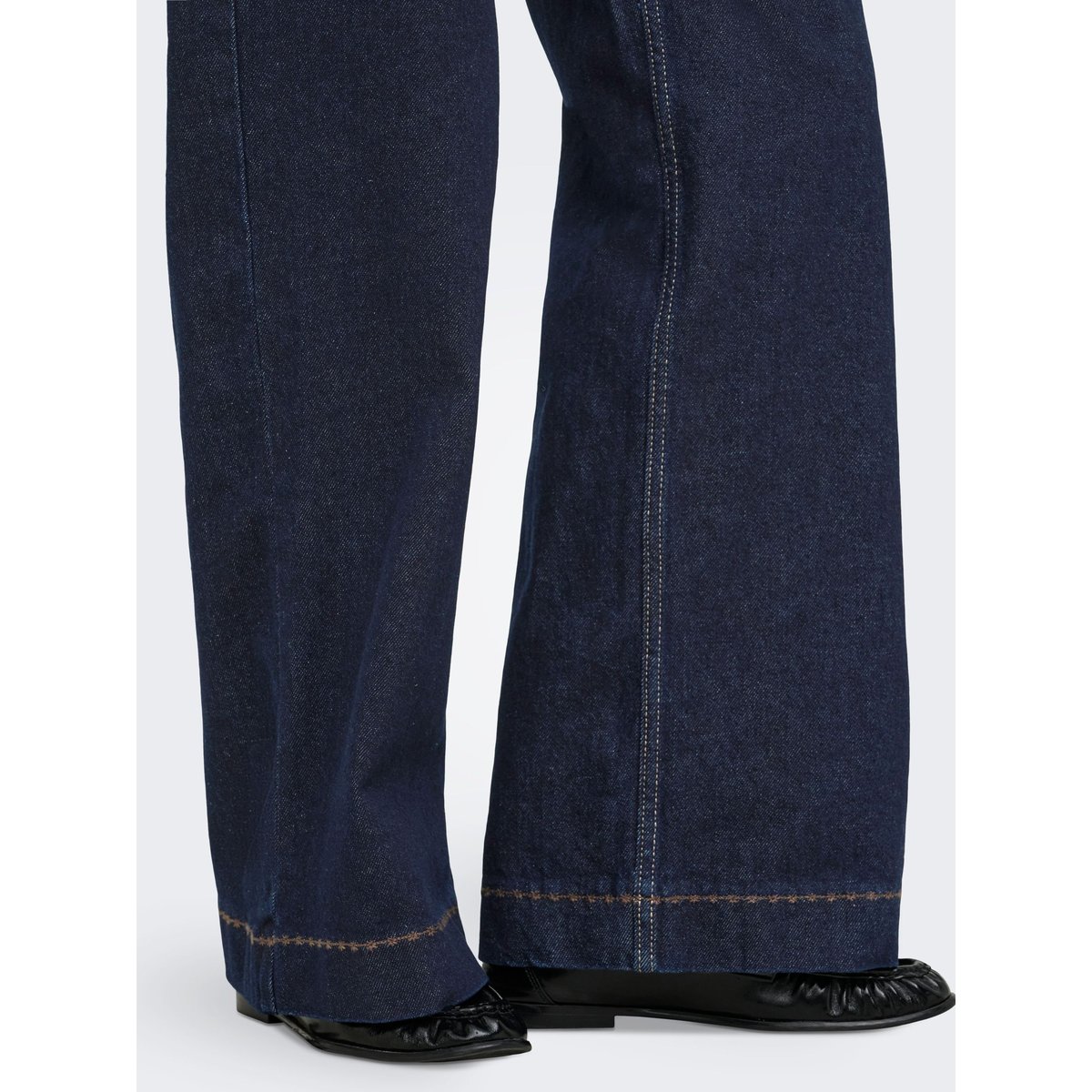 Jean À Jambe Large dark blue denim 1, ONLY